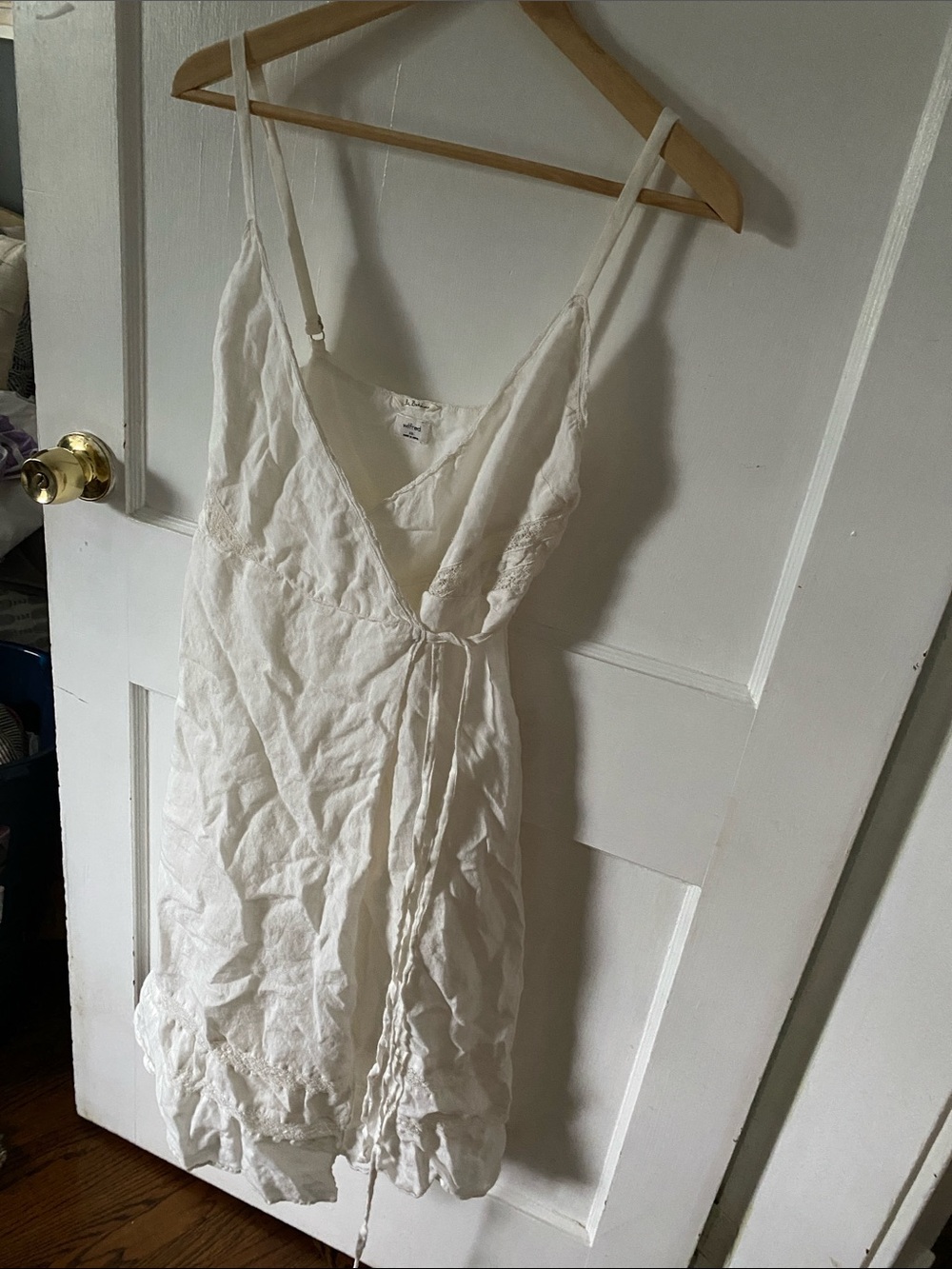 Wilfred White Linen Midi Wrap Dress